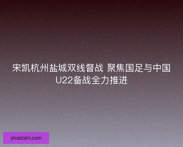 宋凯杭州盐城双线督战 聚焦国足与中国U22备战全力推进